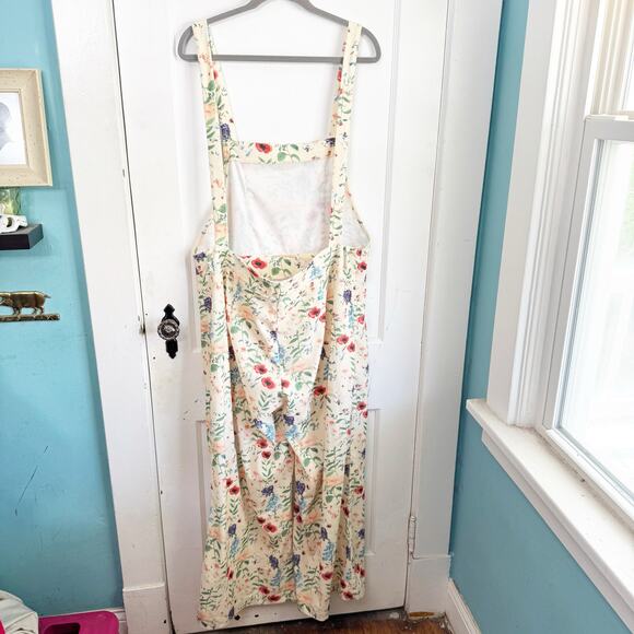 Yellow Floral Garden Jumpsuit Romper Overalls Style See Sizing Note Label 2XL - Picture 13 of 16